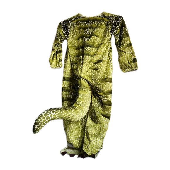 T-Rex Costume Toddler 2T/4T Kids Dinosaur Halloween Green Yellow Jumpsuit - Picture 16 of 16